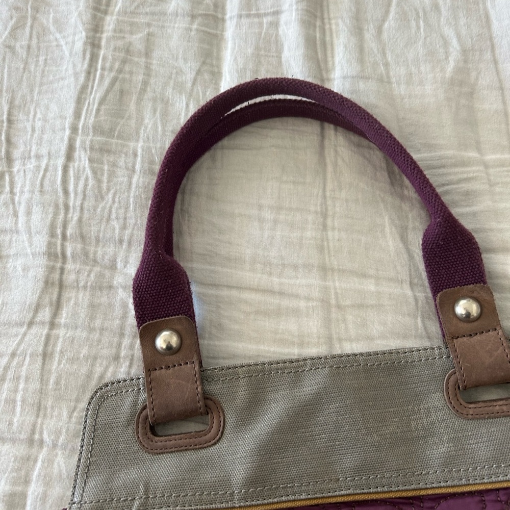 Fossil keyper plum quilted leather accent purse - Picture 3 of 7